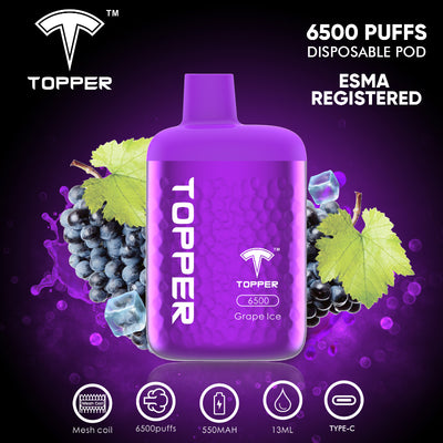 TOPPER - 6500 PUFFS DISPOSABLE (ESMA)